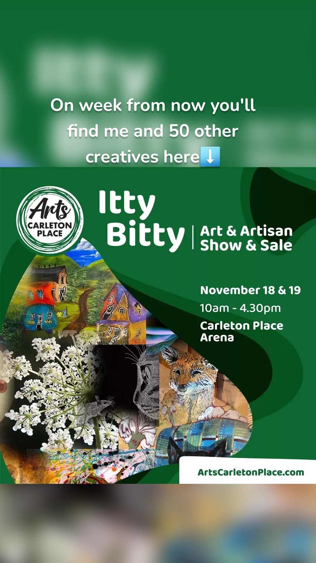 On week from now you'll find me and 50 other creatives here⬇️